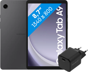 Samsung Galaxy Tab A9 8,7 inch 128GB Wifi Grijs + BlueBuilt Oplader