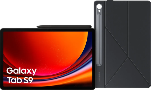 Samsung Galaxy Tab S9 11 inch 128GB Wifi Zwart + Book Case Zwart