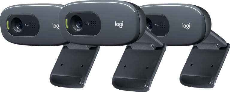 Logitech C270 HD-Webcam Triple Pack