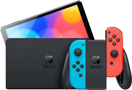Nintendo Switch OLED Blauw Rood