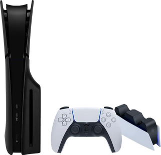 PlayStation 5 Slim Disc Edition + Covers Zwart + Oplaadstation