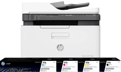 HP Color Laser MFP 179fnw  + 1 extra set toners