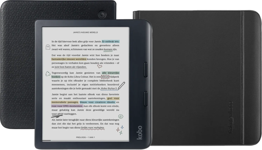 Kobo Libra Colour Zwart + Notebook Sleep Cover Zwart
