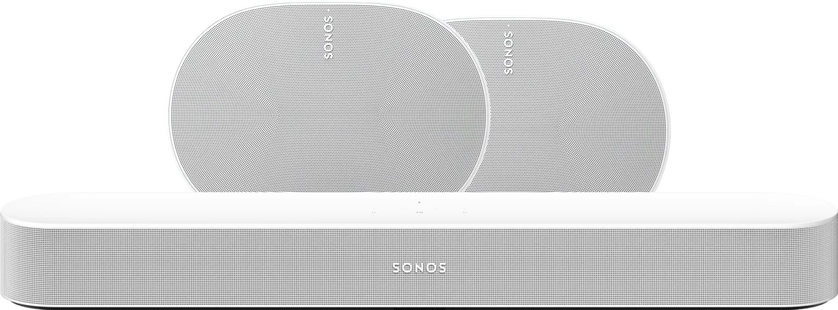 Sonos Beam Gen2 Wit + 2x Era 300 Wit