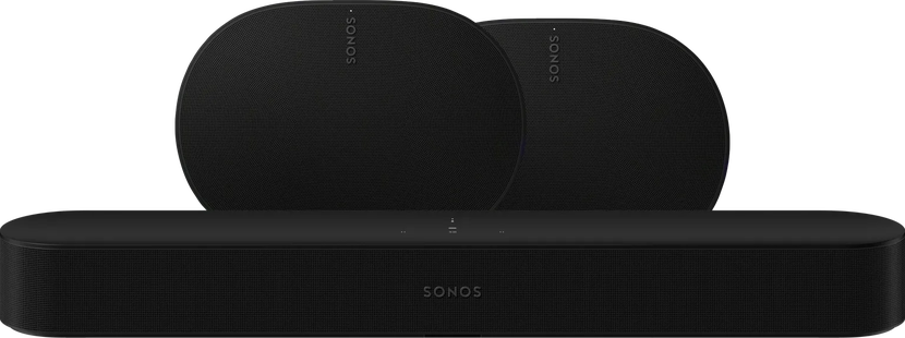 Sonos Beam Gen2 Zwart + 2x Era 300 Zwart
