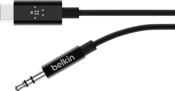 Belkin Rockstar Usb C naar 3,5mm Kabel Converter 0,9m Zwart