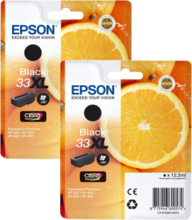 Epson 33XL Cartridge Zwart Duo Pack