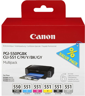 Canon PGI-550/CLI-551 Cartridges Combo Pack