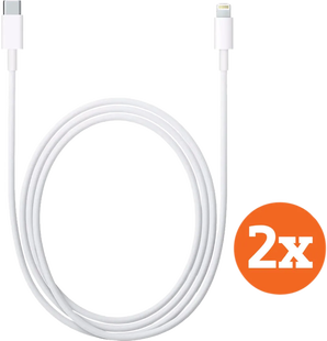 Apple Usb C naar Lightning Kabel 1m Kunststof Wit Duopack