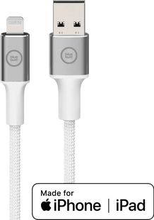 BlueBuilt Usb A naar Lightning Kabel 1,5m Nylon Wit
