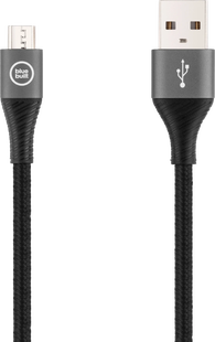BlueBuilt Usb A naar Micro Usb Kabel 1,5m Nylon Zwart