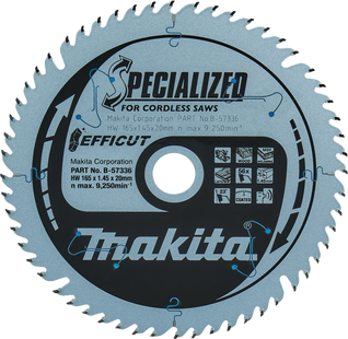 Makita Cirkelzaagblad Hout Efficut 165x20x1,45 56T