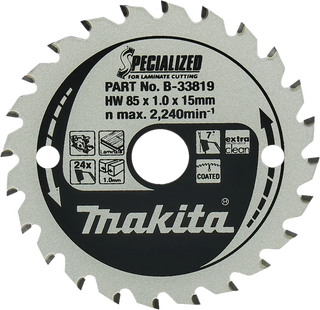 Makita Cirkelzaagblad Laminaat Specialized 85x15x1,0 24T
