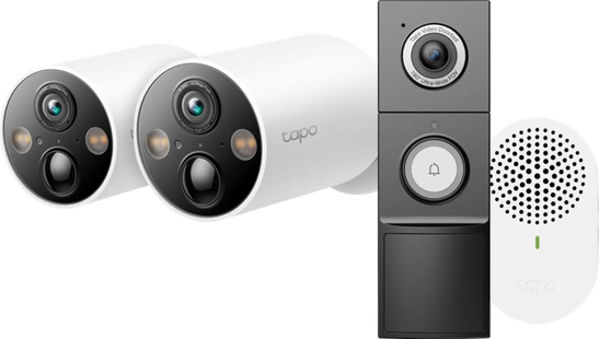 TP-Link Tapo C425 2-pack + D235 Smart Battery & Wired Doorbell