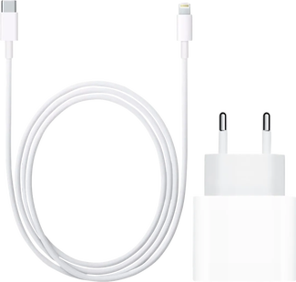 Apple Usb C Oplader 20W + Lightning Kabel 1m Kunststof Wit