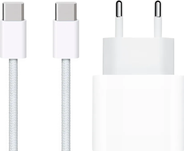Apple Usb C Oplader 20W + Usb C Kabel 1m Nylon Wit