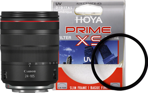 Canon RF 24-105mm f/4L IS USM + Hoya UV Filter