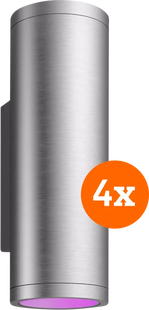 Philips Hue Appear muurlamp White & Color - RVS 4-Pack