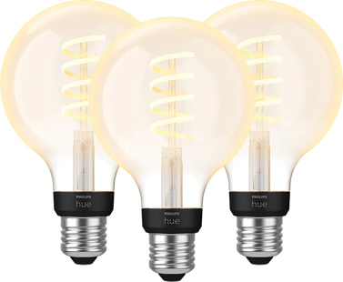 Philips Hue Filamentlamp White Ambiance Globe E27 3-pack