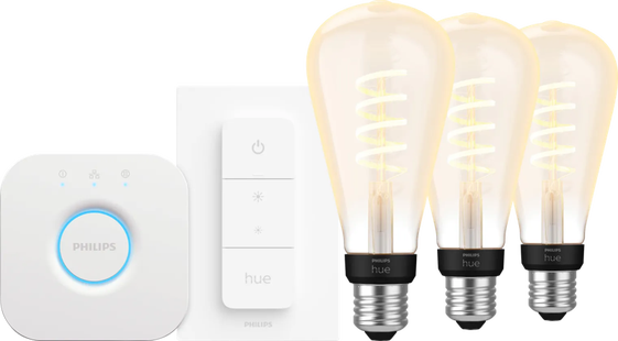 Philips Hue Filament White Ambiance Edison XL 3-Pack Startpakket