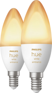 Philips Hue Kaarslamp White Ambiance E14 Duo pack