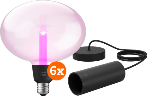 Philips Hue Lightguide Ellipse White and Color E27  6-pack + hanglampsnoer