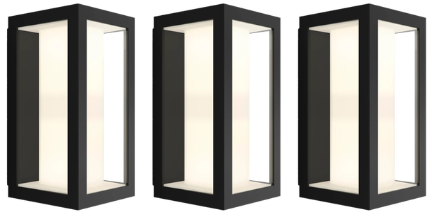 Philips Hue Impress muurlamp White and Color zwart smal 3-pack