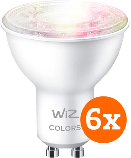 WiZ Smart Spot 6-pack - Gekleurd en Wit Licht - GU10