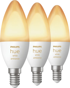 Philips Hue Kaarslamp White Ambiance E14 3-pack