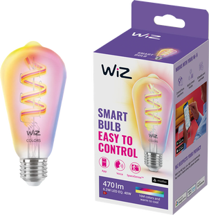 WiZ Edison Filament lamp- Gekleurd en wit licht - E27