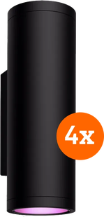 Philips Hue Appear muurlamp White and Color Zwart 4-Pack