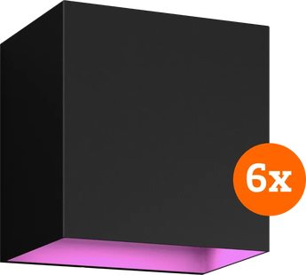 Philips Hue Resonate Downward White and Color - zwart 6-pack