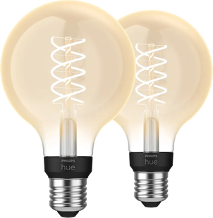 Philips Hue Filamentlamp White Globe E27 2-pack