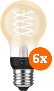 Philips Hue Filamentlamp White Standaard E27 - 2023 - 6-pack