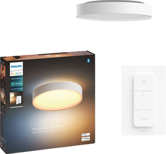 Philips Hue Devere M White Ambiance badkamerplafondlamp Wit + dimmer