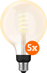 Philips Hue Filament White Ambiance Globe XL 5-pack