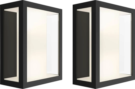 Philips Hue Impress muurlamp White and Color zwart breed duo pack