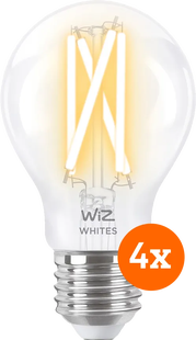 WiZ Smart Filament lamp Standaard 4-pack - Warm tot Koelwit Licht - E27