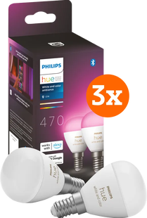 Philips Hue Luster kogellamp White and Color E14 6-pack