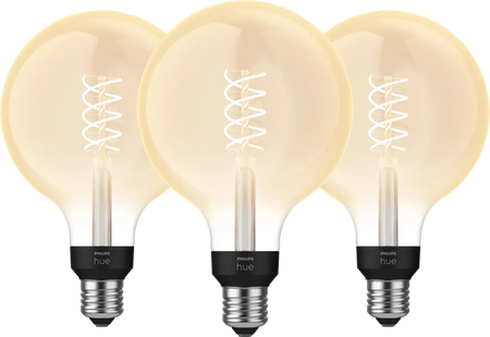 Philips Hue Filamentlamp White Globe XL E27 - 2023 - 3-pack