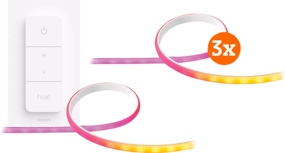 Philips Hue Gradient Led Strip basisset 5 meter + Draadloze dimmer