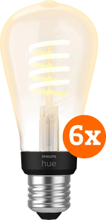Philips Hue Filament White Ambiance Edison 6-pack