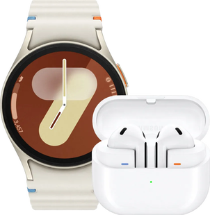 Samsung Galaxy Watch 7 4G Crème 40mm + Galaxy Buds3 Wit