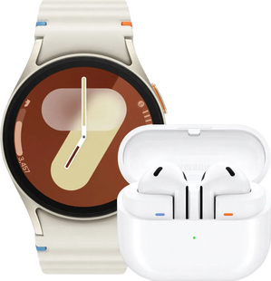 Samsung Galaxy Watch 7 Crème 40mm + Galaxy Buds3 Wit