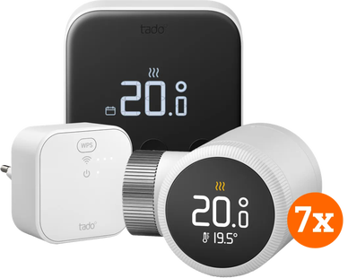Tado Slimme Thermostaat X Startpakket + 7 radiatorknoppen