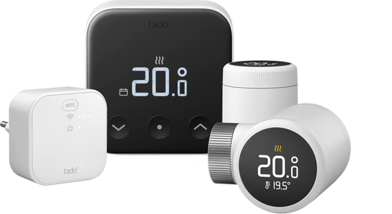 Tado Slimme Thermostaat X startpakket + 2 radiatorknoppen