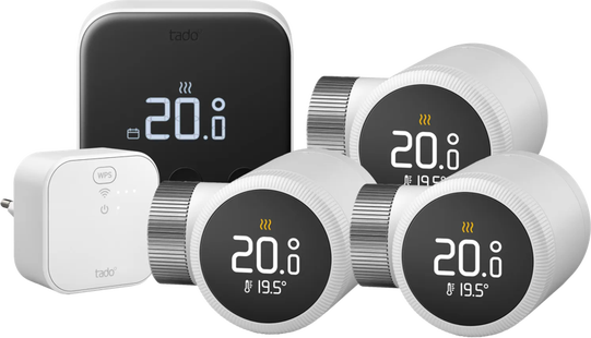 Tado Slimme Thermostaat X Startpakket + 3 radiatorknoppen