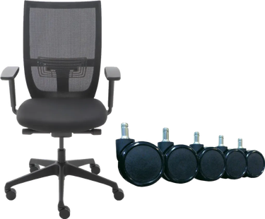 Euroseats Curve Bureaustoel + Wielen Voor Harde Vloeren