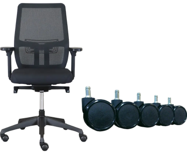 Euroseats Torino Bureaustoel + Wielen Voor Harde Vloeren