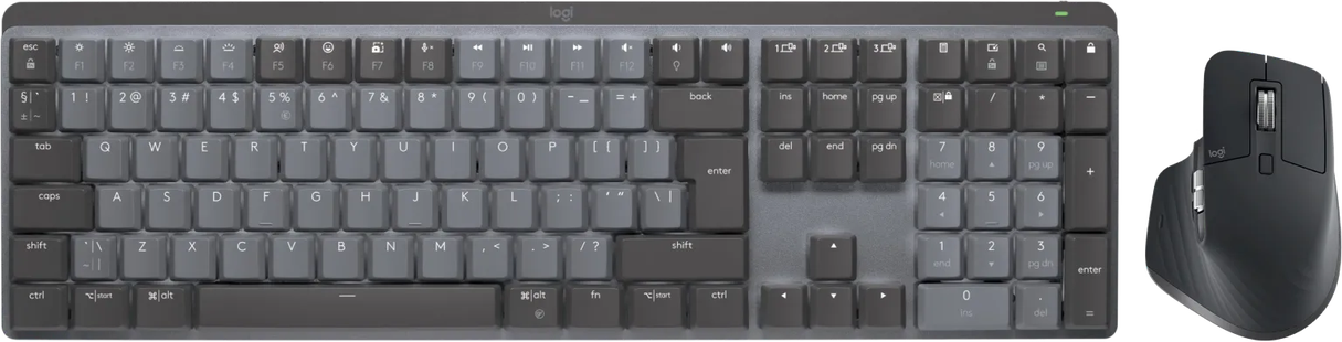 Logitech MX Mechanical Draadloos Toetsenbord + Logitech MX Master 3S